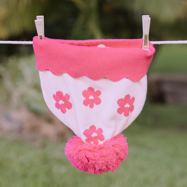 Blossom Cotton Pom Pom Beanie