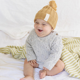 Cotton Knit Beanie - Almond