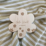 Flower Birth Announcement Plaque