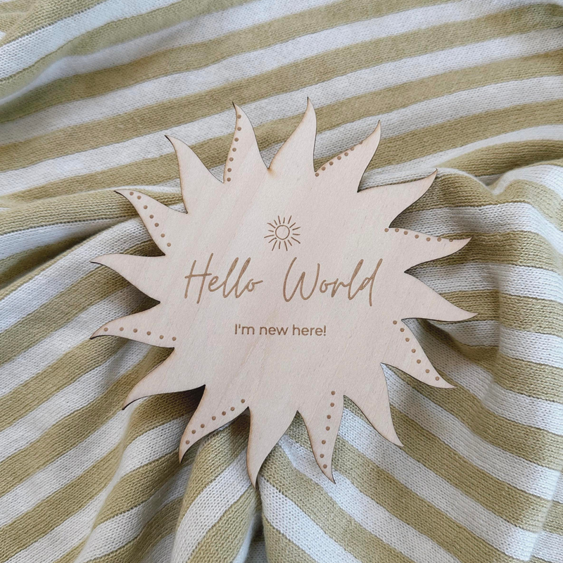 Sun Birth Announcement Plaque