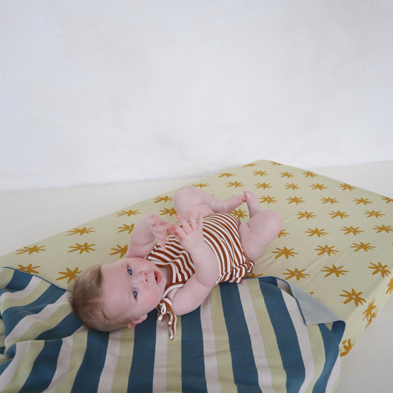 Stardust Cot Sheet - 70% bamboo + 30% cotton - PRE ORDER (June delivery)