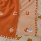 Wild West Blanket - Orange - 100% Cotton Baby Blanket - PRE ORDER (dispatch March)