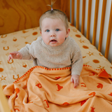 Wild West Blanket - Orange - 100% Cotton Baby Blanket - PRE ORDER (dispatch March)