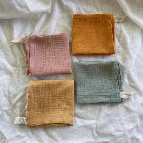 Organic cotton wash cloth ~ set of 2