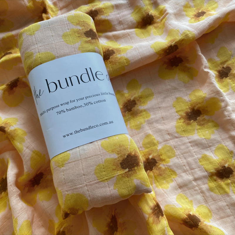Daisy Bamboo + Cotton Swaddle