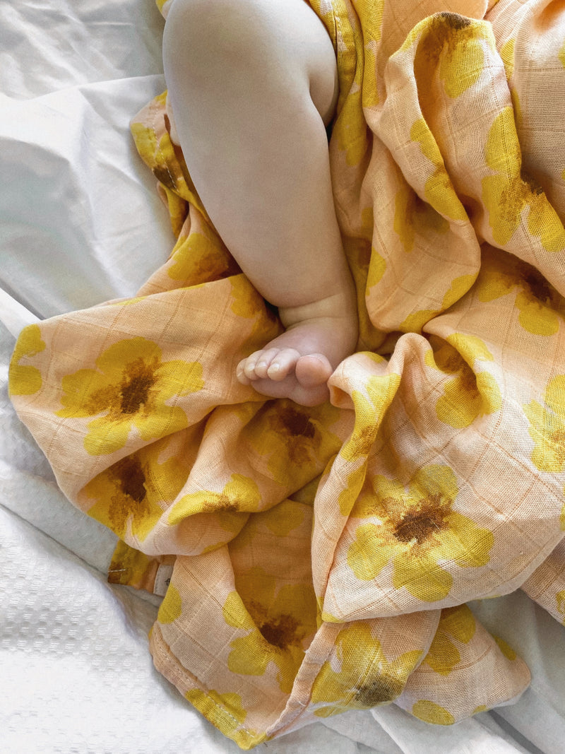 Daisy Bamboo + Cotton Swaddle