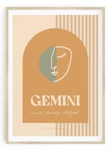 Gemini Horoscope Print - Blue colour way