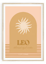 Leo Horoscope Print - Pink colour way